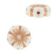 Czech flower bead 9mm White rosegold 03000/54318